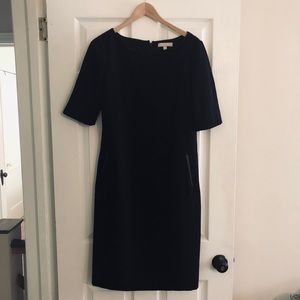 Banana Republic Sheath Dress w/ Faux Leather Trim
